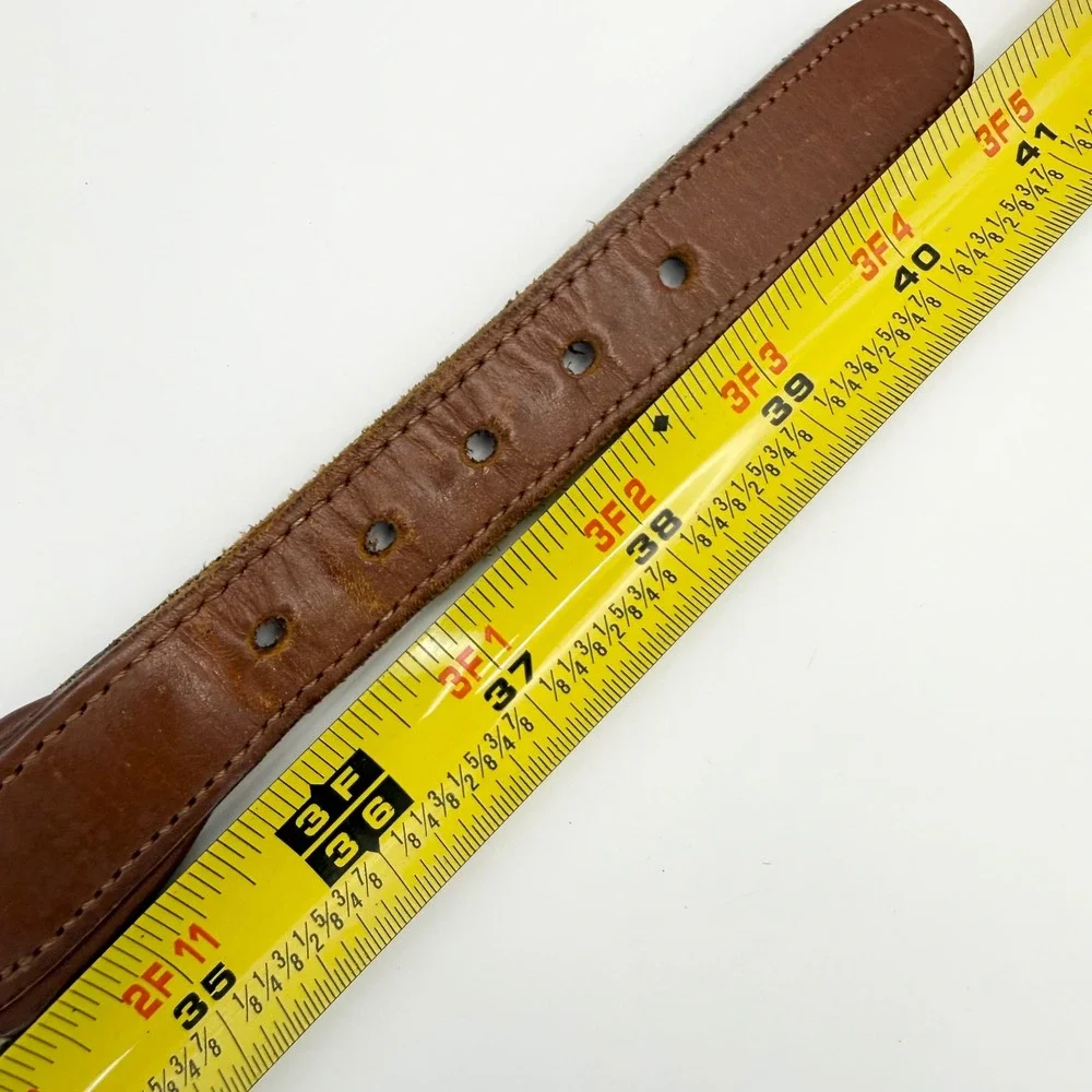 Brooks Brothers Braided Jute Rope Leather Belt Mens 38 Nautical Preppy Classic